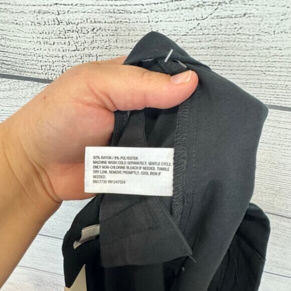 A New Day Women's Black High Rise Trouser Pants Size 4 - Picture 9 of 9